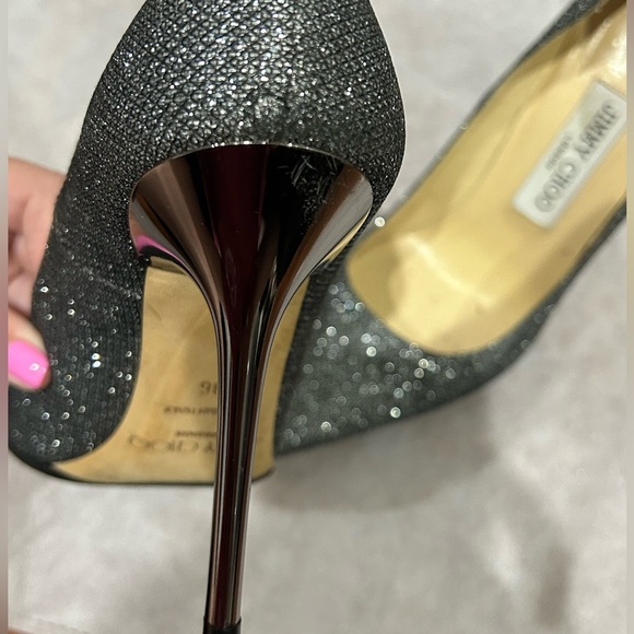 Jimmy Choo silver glitter stiletto - preowned - Picture 13 of 14